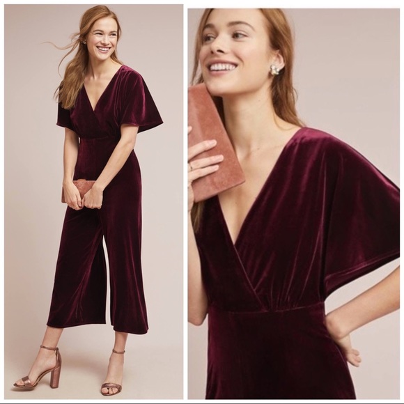 Anthropologie Pants - Anthropologie Greylin Luna Velvet Jumpsuit